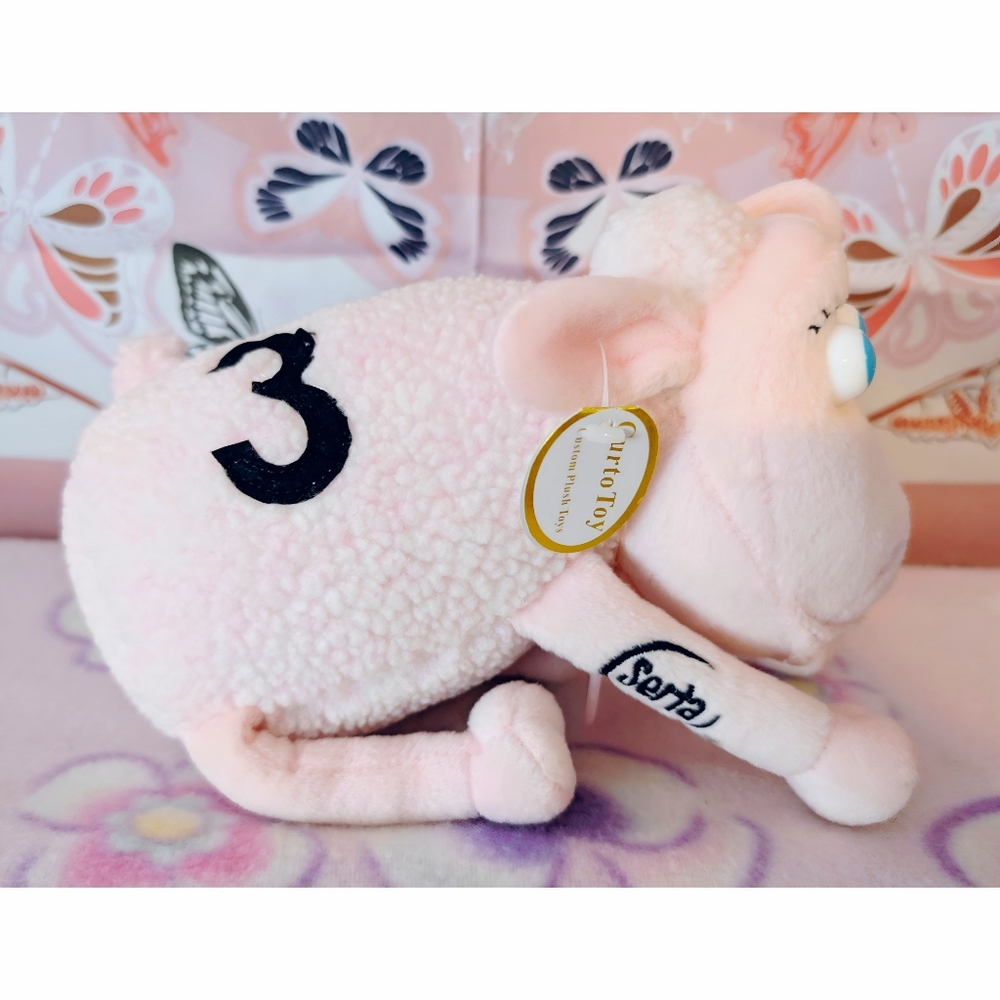 Vintage Serta Sheep #3 Plush | Breast Cancer Awareness | 2000
